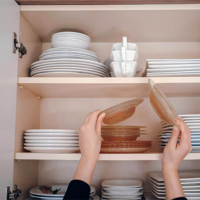 organized dishes